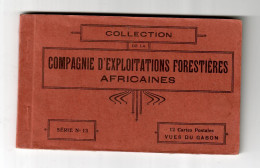 Gabon - Compagnie D'Exploitations Forestières (C.E.F.A.) - Série N°13 - Carnet De 12 Cartes Postales - Ed. C.E.F.A. - Gabón