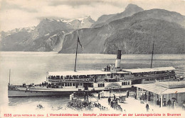 BRUNNEN (SZ) Vierwaldstättersee - Dampfer Unterwalden An Der Landungsbrücke In Brunnen - Verlag Photoglob 6156 - Sonstige & Ohne Zuordnung