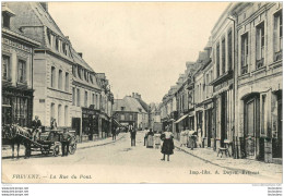 62 FREVENT LA RUE DU PONT  ANIMEE ET ATTELAGE - Autres & Non Classés