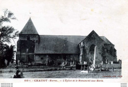 51 CHAVOT L'EGLISE ET LE MONUMENT AUX MORTS - Sonstige & Ohne Zuordnung