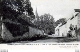 21 COMMARIN LA RUE BASSE LA ROUTE DE DIJON A AUTUN TRAVERSANT LE VILLAGE - Andere & Zonder Classificatie