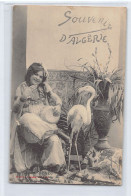 Souvenir D'Algérie - Femme Au Tambourin Et Flamant Rose - Ed. A. Bergeret - Frauen