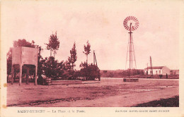 Algérie - SAINT HUBERT Oran - La Place Et La Poste - Eolienne - Ed. Hôtel-Halte  - Andere & Zonder Classificatie