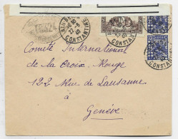 ALGERIE 2FR+25CX2  LETTRE COVER  AIN BEIDA 22.6.1940 CONSTANTINE  POUR SUISSE CENSURE TC 324 - Cartas & Documentos