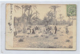Tunisie - GABÈS - Equipage Militaire Dans La Palmeraie - CARTE PHOTO Juillet 1906 - Ed. Inconnu  - Túnez