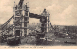 England - LONDON - The Tower Bridge And Tower Of London - Publisher Levy LL. 54 - Tower Of London