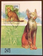 Cambodia 1999 Cats Minisheet Precancel - Hauskatzen