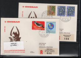 Schweiz Luftpost FFC Swissair  2.4.1975 Zürich - Abidjan - Erst- U. Sonderflugbriefe