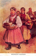Poland - Wesolego Alleluja - Happy Easter - Peasants Bringing Food - A. Selkowicz - Publ. Stella 1415 - Polonia