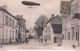 VILLIERS SUR MARNE RUE DE PARIS ET DIRIGEABLE - Villiers Sur Marne