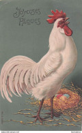 COQ EN RELIEF JOYEUSES PAQUES ILLUSTRATEUR NON SIGNE R2 - Zonder Classificatie