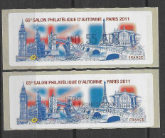 Timbre De Distributeur - LISA - ATM - Paris Londres - Seine Tamise - Ponts - Tour Eiffel - Avec Le Reçu En Allemand - 2010-... Vignettes Illustrées