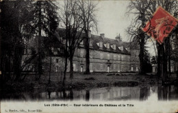 CPA Lux Cote D'Or, Cour Interieure Du Chateau Et La Tille - Autres & Non Classés