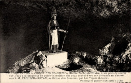 CPA Sainte Enimie Lozère, Gorges Du Tarn, Cirque Des Baumes, Statue De Saint-Hilaire - Otros & Sin Clasificación