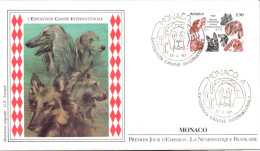 MONACO FDC 1987 EXPOSITION CANINE - Chiens