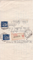 Lettre Recommandée Sur Paix 288  Yerville Pour Rouen 1941 - Storia Postale