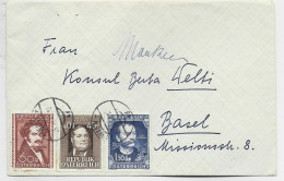 AUSTRIA OSTERREICH 60G+40G+ 1.50S LETTRE COVER BRIEF WIEN 1958 TO BASEL SUISSE - Storia Postale