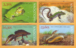 2023  Moldova  Fauna, Nature „Red Book Of Republic Of Moldova. Reptiles And Batrachians.” 4 Mint - Moldavie