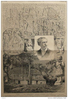 Paris - Le Musée Ethnographique - Antiquités Mexicaines Et Du Yucatan - Page Original 1883 - Historical Documents