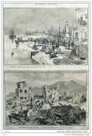 Tremblement De Terre à Ischia - La Recherche Des Victimes De Casamicciola -  Page Original 1883 - Historische Dokumente