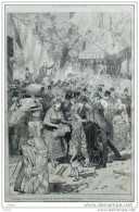 La Fête Populaire Des Tuileries En Faveur Des Victimes D´Ischia -  Page Original 1883 - Historische Dokumente