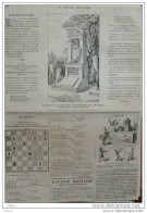 Échecs - Problème N° 935 Par Émile Pradignat - Schach - Chess - Page Original 1883 - Documentos Históricos