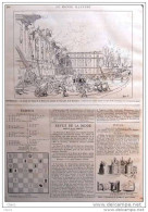 Échecs - Problème N° 968 Par M. A. Keller - Schach - Chess - Page Original 1883 - Historical Documents