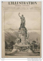 La Statue De La République Erigé Sur La Place De La République à Paris - Page Original  1883 - Documentos Históricos