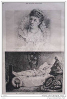 Mme Dica-Petit - E. De Bouteiller Sur Son Lit De Mort - Page Original - 1883 - Documents Historiques