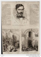 Johan Zverdrup, Président Du Parlament Norwègien - Incendie Du Cirque De Berditsochew - Page Original -  1883 - Documents Historiques