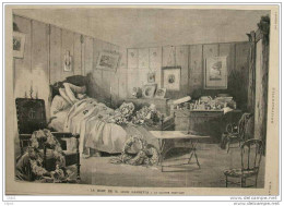 La Mort De M. Léon Gambetta - La Chambre Mortuaire - Page Original 1883 - Documentos Históricos