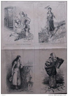 Bergère En Norwege - Tableau De M. Dahl - Page Original - 1883 - Historical Documents