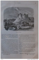 Ruines De Gencay - Page Original 1883 - Historische Dokumente