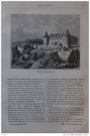 Château De Rochechouart - Page Original 1883 - Historical Documents