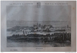 Avignon - Page Original 1883 - Historische Dokumente