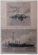 Le Cuirasse Italien  Le "Lepanto" - Page Original - 1883 - Documents Historiques