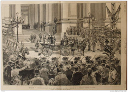 Italie - L'inauguration Du Palais Des Beaux-Arts à Rome, Arrivée De La Famille Royal - Page Original 1883 - Documentos Históricos