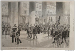 Le Quatrième Centenaire De Raphael à Rome, Les Députations Entrant Au Panthéon - Page Original - 1883 - Historical Documents