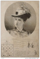 Mode - Chapeau De Printemps - Page Original 1883 - Documents Historiques