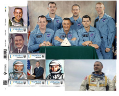 Ukraine 2024, Space, USA Astronauts, Gus Grissom, Sheetlet Of 6v - Ucraina