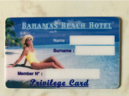 BAHAMAS   SEXY GIRL    BEACH HOTEL  WHITE BACK - Bahamas