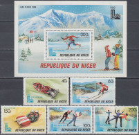 NIGER 1979, SPORT, WINTER OLYMPIC GAMES In LAKE PLACID, COMPLETE MNH SERIES With BLOCK In GOOD QUALITY, *** - Niger (1960-...)