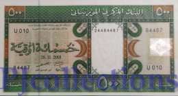 MAURITANIA 500 OUGUIYA 2001 PICK 8b UNC - Mauritanie