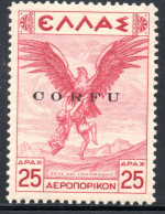 3011.GREECE.ITALY,CORFU. 1941 25 DR. AIRPOST HELLAS 26 MNH - Ionische Inseln