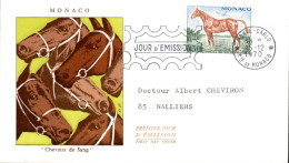 MONACO LETTRE FDC 1970 CHEVAL - FDC