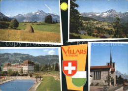 11865422 Villars-sur-Ollon Panorama Schwimmbad Kirche Villars-sur-Ollon - Sonstige & Ohne Zuordnung