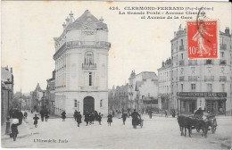 CLERMONT-FERRAND - La Grande Poste - Avenue Charras Et Avenue De La Gare - Clermont Ferrand