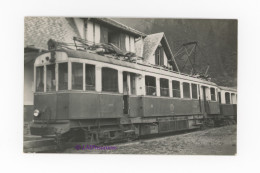 Photo Automotrice CEN Gare Sixt 1950 Annemasse Samoëns Giffre Haute Savoie 74 France Locomotive Train Motrice Tramway - Trains