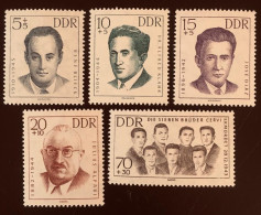 DDR 1962  Héroes De La Resistencia  MI 918-922 ** - Unused Stamps