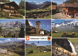 11864218 Adelboden Kirche Kuehe Dorfstrasse Alpen Luftseilbahn Adelboden BE - Sonstige & Ohne Zuordnung